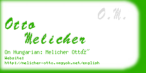 otto melicher business card